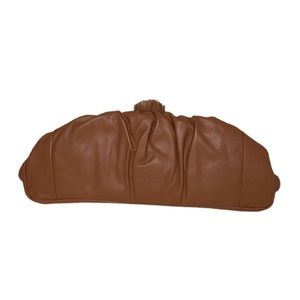 Louise et Cie Loni Clutch Warm Caramel Leather Baguette Handbag Purse